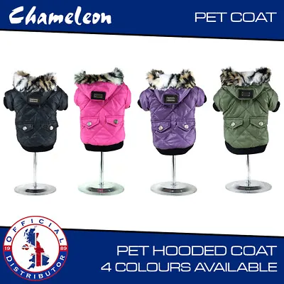 Padded Dog Coat Hooded + Pockets - XS To XL Sizes In 4 COLOURS • £11.85