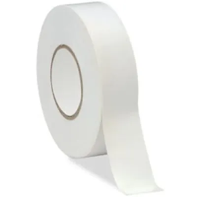 1 X WHITE 19mm X 20m ELECTRICAL PVC TAPE INSULATION INSULATING FLAME RETARDANT • £1.39
