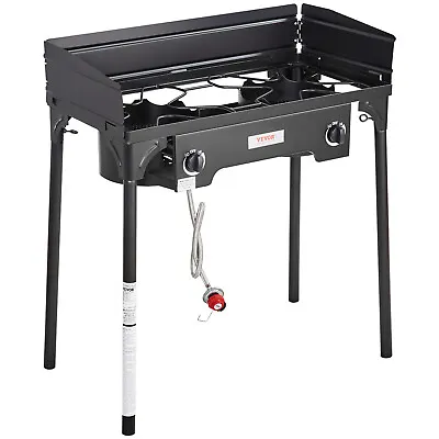 VEVOR Double Burner Grill Gas Propane Cooker Outdoor Camping BBQ Picnic Stove • $90.99