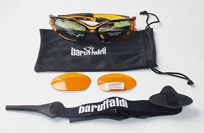 $28 • Buy Baruffaldi Wind Him Tortoise Lens Grey Mirror/yellow Motorcycle Glasses Goggles