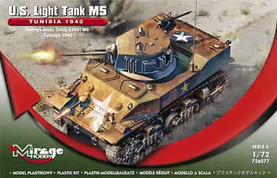 MIRAGE 726077 1:72 M5 U.S. Light Tank 'TUNISIA 1942' • $19.90