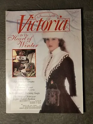 Vintage Victoria Magazine JAN 1991 Crafts Home & Garden Antiques Fashion • $15