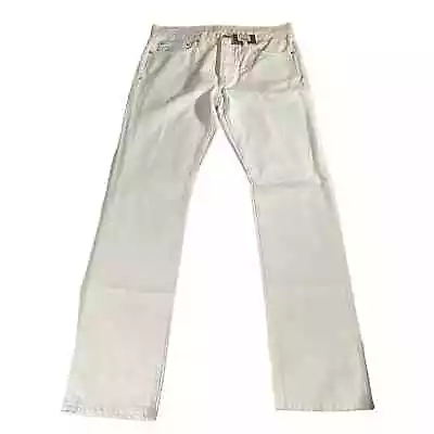 $175 Sid Mashburn Slim Straight Jeans White Denim Men's 32x30 • $60