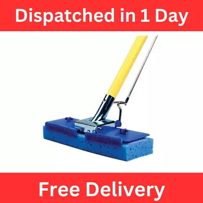 Scrubber Strip Butterfly Mop Polypropylene Sponge & Aluminum Handle Wringer • $15.50