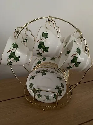 Vintage Colclough Bone China Ivy Leaf Tea Set & Stand • £65