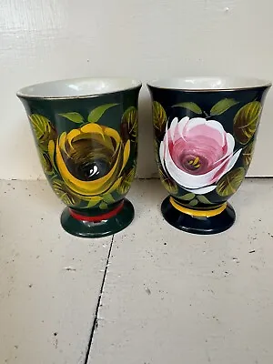 Narrowboat  Bargeware Hand Painted Canal Art  Roses And Castles Cups • £9.99