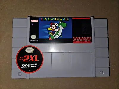 Super Mario World 2XL T-Shirt Think Geek Novelty Game Cartridge Nintendo New XXL • $24.95