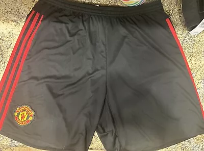 Mens Adidas Manchester United 2015/2016 Shorts Football Soccer Size Xl • $29.99