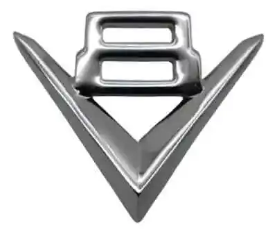 Emblem Chrome V8 Vintage Logo Trunk Metal  Badge Ford Truck Chevrolet Hot Rod • $35