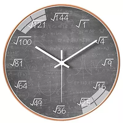 12 Inch Math Wall Clock Silent Non Ticking Movement Quality Quartz Wall Clock... • $31.99