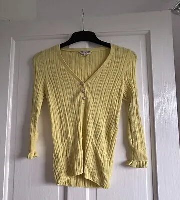 Miss Selfridge Size 8 Yellow Knit Top Women’s  • £9