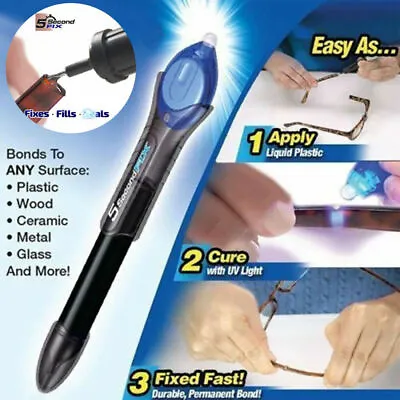 $2 • Buy Fix UV Light Repair Tool Quick 5 Second Glue Liquid Plastic Welding Set B2AD FSR