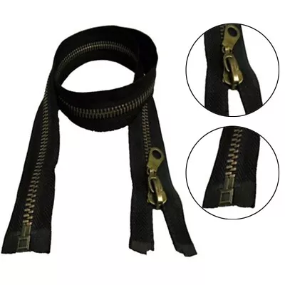£5.02 • Buy 27 INCH 70 Cm Black Metal-Zip, Zippe Medium Weight For Dress Sewing Cushions