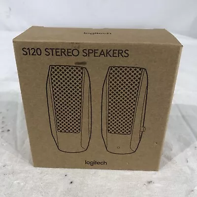 Logitech S120 - 4.4 Watt - 2.0 Stereo Speakers Black (980-000012) For PC And Mac • $21.99