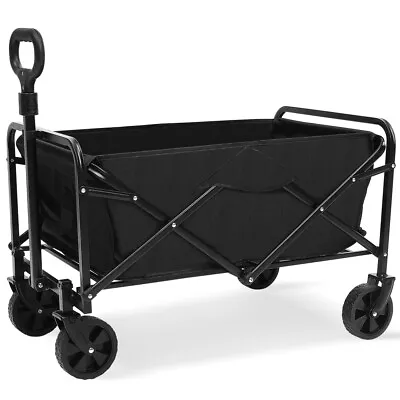 5  4 Wheel Garden Trolley Cart Heavy Duty Folding Hand Truck Shopping Trolley • £39.99