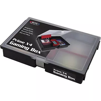 Trading Card Supplies - BCW PRIME X4 GAMING BOX (Holds 240 Sleeved Cards Dice+) • $13.89