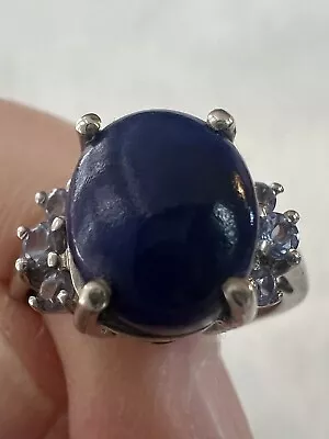 Sterling Silver .925 Lapis Lazuli Ring Size 7 • $23