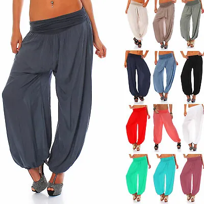 £14.95 • Buy Boho Hippy Harem Pants Ali Baba Maternity Baggy Yoga Trousers Bottom Cotton