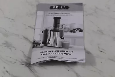 🎆Bella Juicer Replacement Parts Sensio Model XJ-12405 Manual🎆 • $8.98