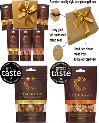 Luxury Nuts Snacks Hamper Gift Set | Caramelised Macadamias Cashews Peanuts...  • £35.73