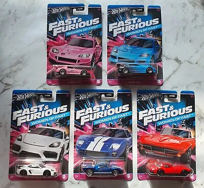 NEW | 2024 Hot Wheels Fast & Furious Women Of Fast Complete/Full Set Of 5 Mazda • $35