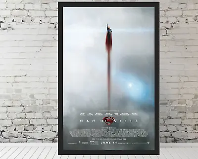 Man Of Steel Movie Poster - Superman Poster - 11x17  Framed Poster Trendy Poster • $33.90