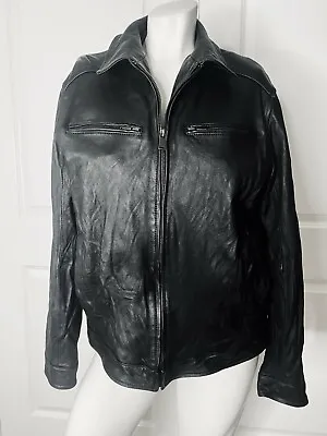 Nwot Boston Harbour New Zealand Black Leather Jacket Size: M  • $54.99