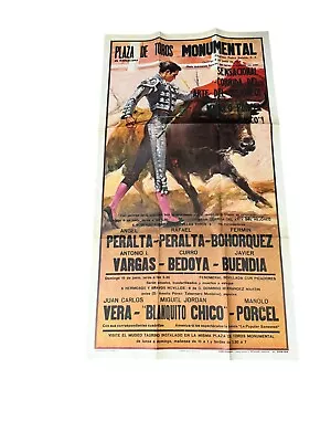 Plaza De Toros Monumental De Barcelona June 8 1986 Bull Fight Poster • $15.68