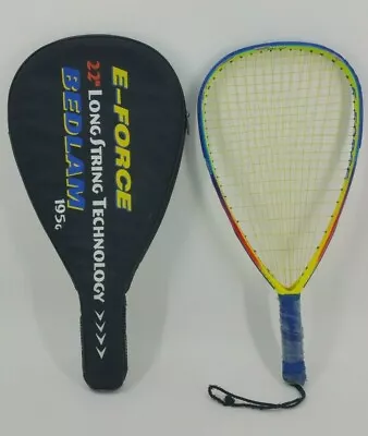 Bedlam E Force 195g Carbon Fiber 22” Longstring Technology Racket Racquet & Case • $24.99