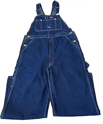 Dickies Denim Men’s Bib Overalls Blue 36 X 32” Y2K 90s Carpenter • $19.99