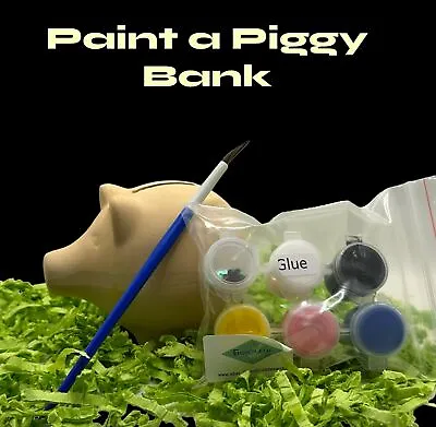 Paint Your Own Piggy Money Box Bank • £5.42