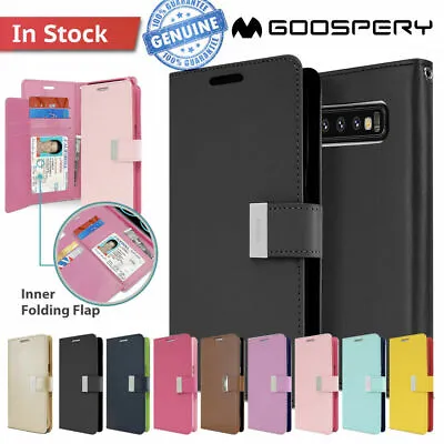 $18.99 • Buy Genuine Goospery Rich Flip Leather Wallet Case For Samsung S21 S20 S9 S10 5G S8+