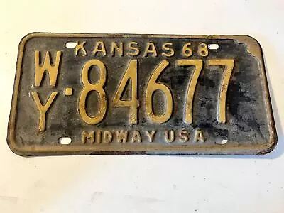 Vintage 1968 Wyandotte County Kansas License Plate 84677 • $7.65