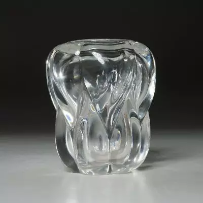 $200 • Buy VAL ST LAMBERT CLEAR CRYSTAL ART GLASS  VIVI  VASE, BY GUIDO BON, 1950/60s,  A 