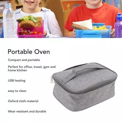 Portable USB Heated Lunch Box Oven For Office Travel - Car Food Warmer • £14.24