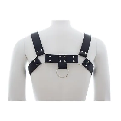 Male PU Leather Chest Body Harness Strap Clubwear Costume Punk Belt Cosplay UK • £14.99