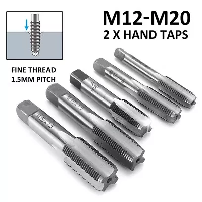 1 Pair M12 M14 M16M18M20 Straight Groove Fine Thread Metric Hand Taps Parts • £16.46