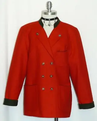 DACHSTEIN BOILED WOOL Jacket Coat Blazer RED Women Austria Hunting Riding B42  M • $169