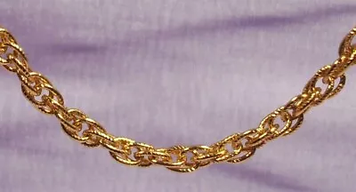 £8.24 • Buy Vintage Trifari  Gold Tone  29  Twisted Chain Necklace  L@@K!