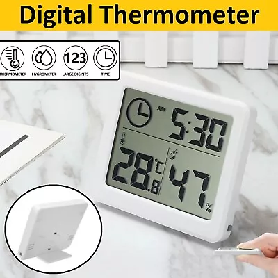 LCD Digital Thermometer Hygrometer Humidity Meter Indoor Room Temperature Gauge • $12.49