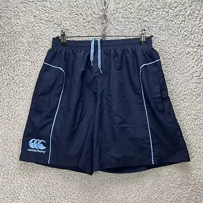 Canterbury Rugby Casual Shorts M Medium Blue Pockets Draw String Elasticated • £14.99