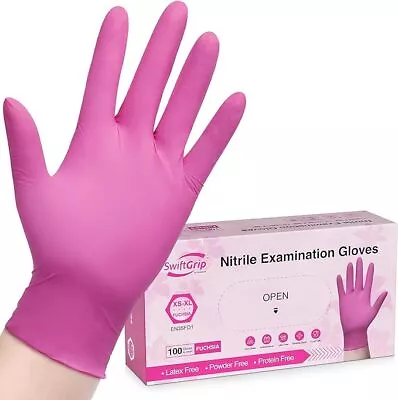 100pc Disposable Nitrile Exam 3-mil Latex Free Medical Cleaning Food-Safe Gloves • $8.99