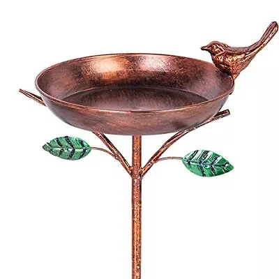  Metal Bird Baths For Outdoors 9.5  Bird Bath Bowl With 3 D-Copper(10inches) • $31.63