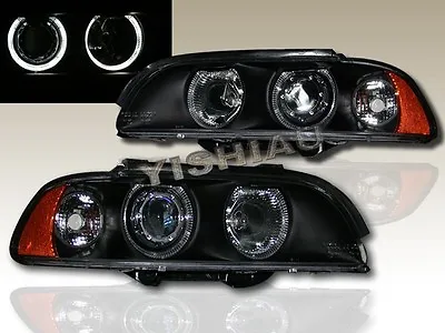 97-03 Bmw 5-series E39 Projector Headlights Two Halo Black 4 Door • $189.99