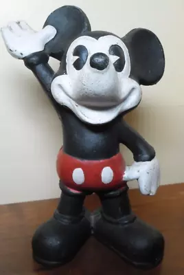 Vintage Cast Iron Mickey Mouse Coin Bank/Doorstop 9  Tall - Very Heavy • $39.99