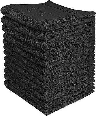 12 Pack Washcloth Towel Set 100% Cotton Soft Luxury Wash Cloths For Face & Body • £15.66