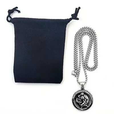 Virgo Virgin Zodiac Stainless Steel Necklace & Pendant Charm W Black Jewelry Bag • $12.97