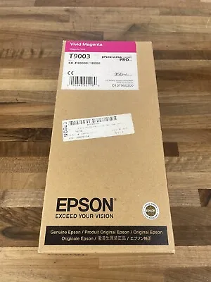 Expired Epson T9003 350ml Vivid Magenta Ink For SureColor P20000 P10000 Printers • $124.99