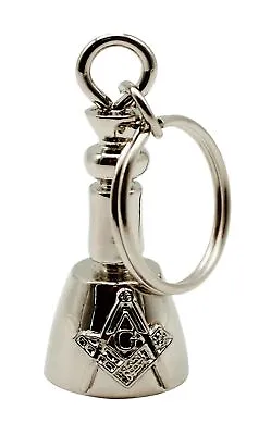 MASONIC MAUL KEY-FOB-RING SILVER Square Compass & G Seal- Freemasons • £7.50