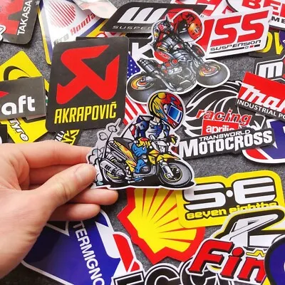 Lot Set Of 40 Motorcycle Motocross Car Decals Stickers Racing ATV UTV Dirtbike • $6.99